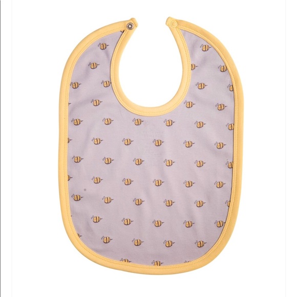 100% Organic Cotton  Bee Pattern Cotton Bibs (NEW) - Picture 1 of 5
